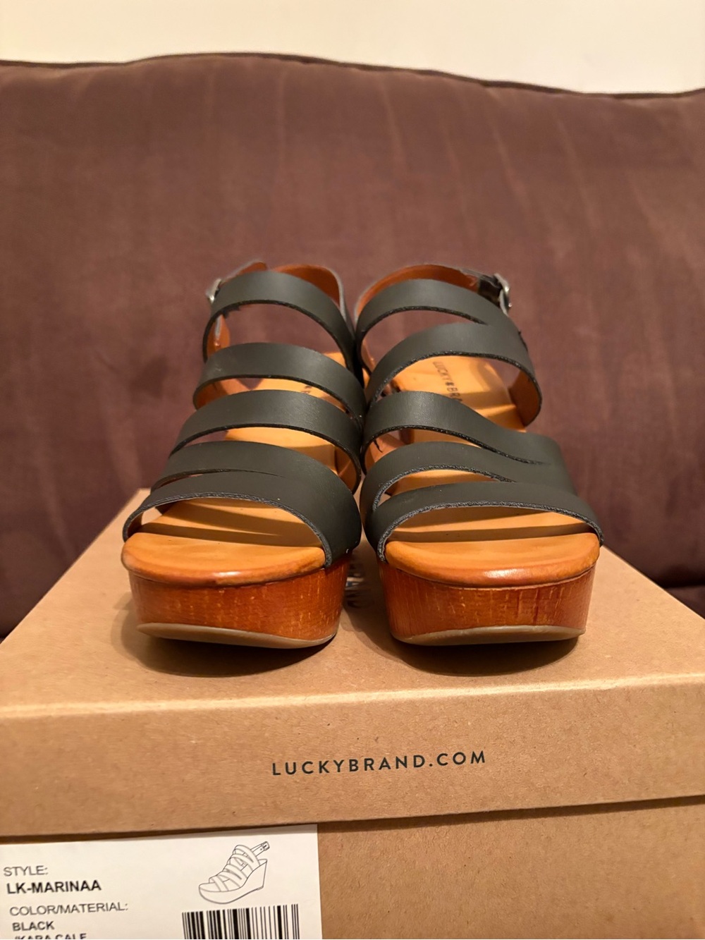 Lucky Brand Marinaa Wedge Sandals - Picture 2 of 4